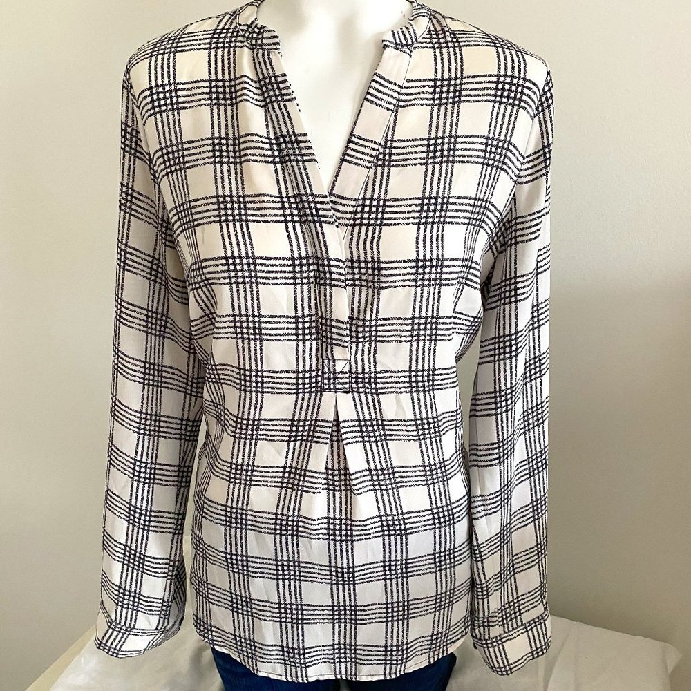 Chiffon Plaid Blouse